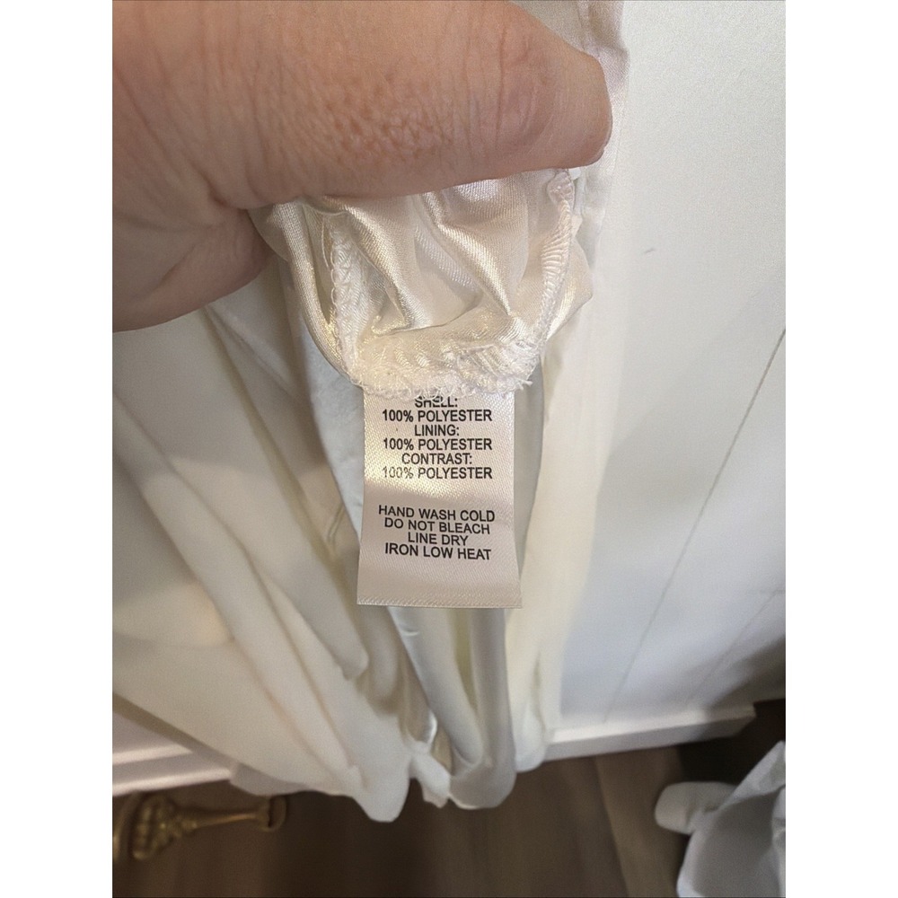 NWT Lulu's Forever and Always White Nude Lace Maxi Dress Bridal Gown Wedding L - Picture 6 of 10